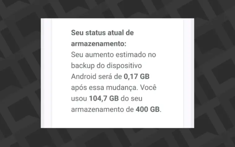 Mudança no backup do Android e o espaço na conta Google