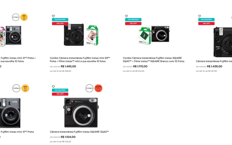 Fujifilm reduz preços de câmeras e filmes para o Dia dos Pais
