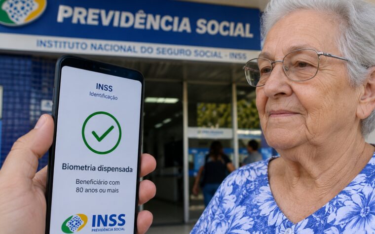 INSS dispensa biometria para beneficiários acima de 80 anos